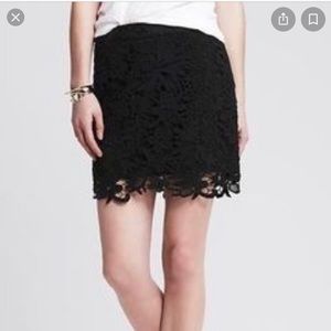 Banana Republic Black Lace Miniskirt
